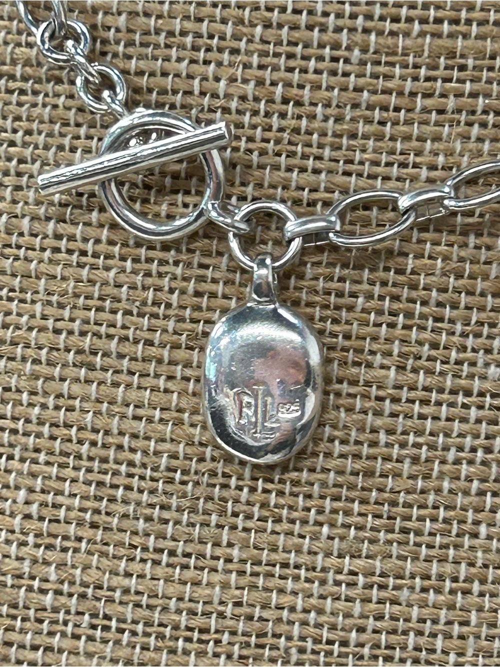 Ralph Lauren 96.7 Sterling Silver toggle necklace